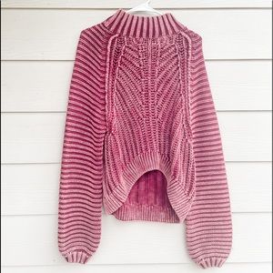 NWT Free People Sweetheart Sweater in Garnet